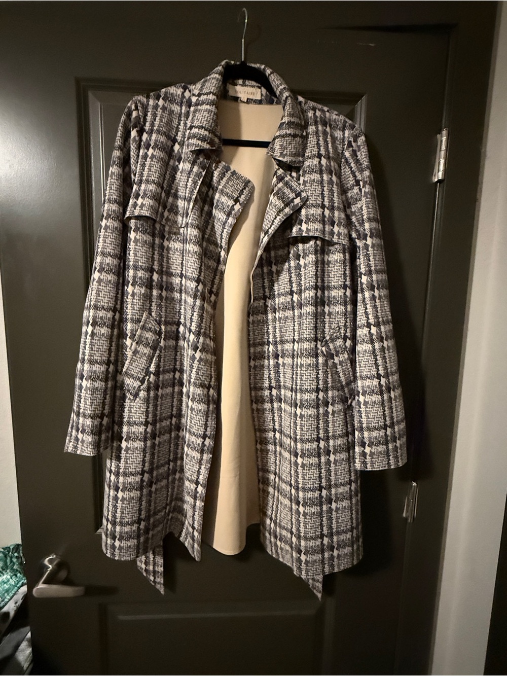 Solitaire Plaid Trench Coat